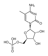 Cytidine, 5-methyl-, 5'-(dihydrogen phosphate) (8CI) Structure