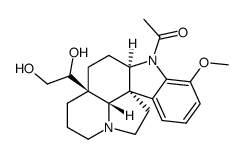 Aspidospermidine-20,21-diol, 1-acetyl-17-methoxy-结构式