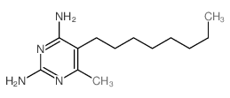 6-methyl-5-octyl-pyrimidine-2,4-diamine结构式