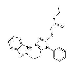 [[5-[2-(1H-Benzimidazol-2-yl)ethyl]-4-phenyl-4H-1,2,4-triazol-3-yl]thio]acetic acid ethyl ester结构式