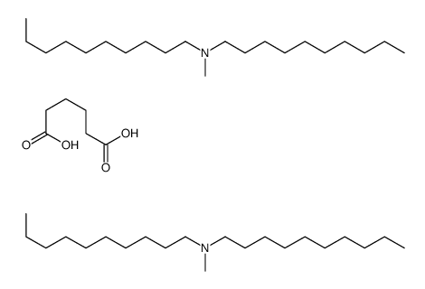 N-decyl-N-methyldecan-1-amine,hexanedioic acid Structure
