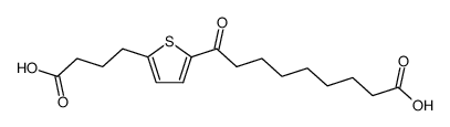 9-[5-(3-carboxy-propyl)-[2]thienyl]-9-oxo-nonanoic acid Structure