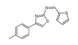 N-[4-(4-methylphenyl)-1,3-thiazol-2-yl]-1-thiophen-2-ylmethanimine结构式