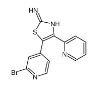 5-(2-溴-4-吡啶)-4-(2-吡啶)-2-噻唑胺结构式