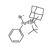 [PdBr(Ph)(1-adamantyl-di-tert-butylphosphine)]结构式