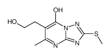 6-(2-hydroxy-ethyl)-5-methyl-2-methylsulfanyl-4H-[1,2,4]triazolo[1,5-a]pyrimidin-7-one结构式