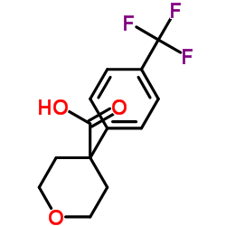 4-(4-(trifluoromethyl)phenyl)-tetrahydro-2H-pyran-4-carboxylic acid结构式