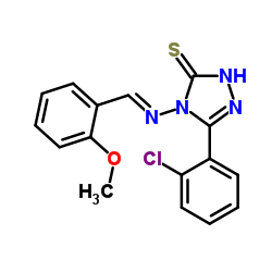 5-(2-Chlorophenyl)-4-{[(E)-(2-methoxyphenyl)methylene]amino}-4H-1,2,4-triazole-3-thiol Structure