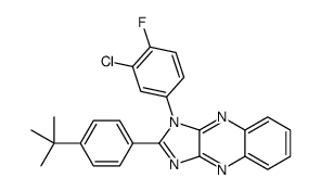 2-(4-tert-butylphenyl)-3-(3-chloro-4-fluorophenyl)imidazo[4,5-b]quinoxaline结构式