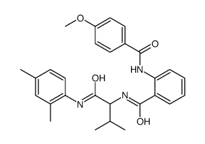 N-[1-(2,4-dimethylanilino)-3-methyl-1-oxobutan-2-yl]-2-[(4-methoxybenzoyl)amino]benzamide Structure