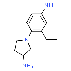 3-Pyrrolidinamine,1-(4-amino-2-ethylphenyl)-(9CI) structure