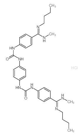 3-[4-(N-butyl-N-methyl-carbamimidoyl)phenyl]-1-[4-[[4-(N-butyl-N-methyl-carbamimidoyl)phenyl]carbamoylamino]phenyl]urea Structure