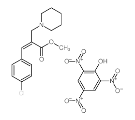methyl (Z)-3-(4-chlorophenyl)-2-(1-piperidylmethyl)prop-2-enoate; 2,4,6-trinitrophenol结构式