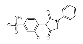 1-Phenyl-3-(2-chloro-4-sulfamoylphenyl)hydantoin结构式