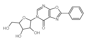 Oxazolo[5,4-d]pyrimidin-7(6H)-one, 2-phenyl-6-b-D-ribofuranosyl- picture