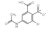 5-(乙酰氨基)-3-溴-2-硝基苯甲酸结构式