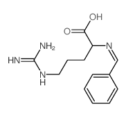 2-(benzylideneamino)-5-(diaminomethylideneamino)pentanoic acid structure