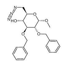 methyl 6-azido-2,3-di-O-benzyl-6-deoxy-α-D-glucopyranoside Structure