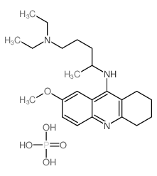 1-N,1-N-diethyl-4-N-(7-methoxy-1,2,3,4-tetrahydroacridin-9-yl)pentane-1,4-diamine,phosphoric acid Structure