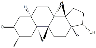 17β-Hydroxy-2β-methyl-5β-androstan-3-one结构式