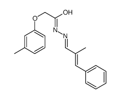 2-(3-methylphenoxy)-N-[(E)-[(E)-2-methyl-3-phenylprop-2-enylidene]amino]acetamide结构式