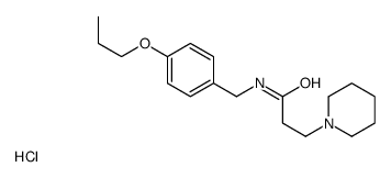 3-piperidin-1-yl-N-[(4-propoxyphenyl)methyl]propanamide,hydrochloride Structure