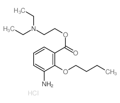 .beta.-(Diethylamino)ethyl 2-butoxy-3-aminobenzoate hydrochloride Structure