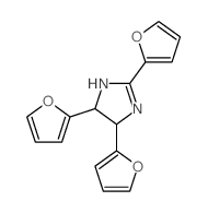 2,4,5-tris(2-furyl)-4,5-dihydro-1H-imidazole结构式