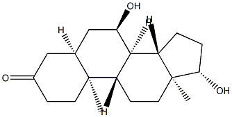 7α,17β-Dihydroxy-5β-androstan-3-one结构式