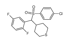 4-[[(4-chlorophenyl)sulfonyl](2,5-difluorophenyl)methyl]tetrahydrothiopyrane结构式