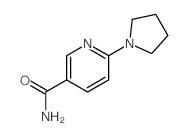 3-Pyridinecarboxamide,6-(1-pyrrolidinyl)- Structure