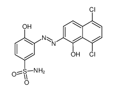 3-[(5,8-dichloro-1-hydroxy-2-naphthyl)azo]-4-hydroxybenzenesulphonamide结构式