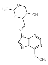 2-methyl-4-[(6-methylsulfanylpurin-9-yl)iminomethyl]-1,3-dioxan-5-ol picture