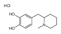 4-[(1-methylpiperidin-2-yl)methyl]benzene-1,2-diol,hydrochloride结构式