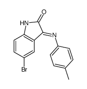 5-bromo-3-(4-methylanilino)indol-2-one结构式