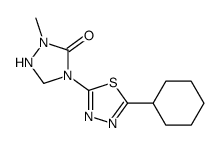 4-(5-cyclohexyl-1,3,4-thiadiazol-2-yl)-2-methyl-1,2,4-triazolidin-3-one Structure
