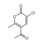 5-acetyl-3-chloro-6-methyl-pyran-2-one Structure