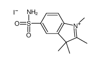 1,2,3,3-tetramethylindol-1-ium-5-sulfonamide,iodide结构式