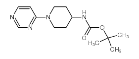 (1-PYRIMIDIN-4-YL-PIPERIDIN-4-YL)-CARBAMIC ACID TERT-BUTYL ESTER Structure