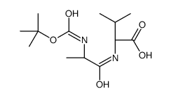 (2S)-3-methyl-2-[[(2S)-2-[(2-methylpropan-2-yl)oxycarbonylamino]propanoyl]amino]butanoic acid Structure