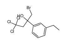 α(Bromomethyl)-3-ethyl-α-(2,2,2-trichloroethyl)benzenemethanol结构式