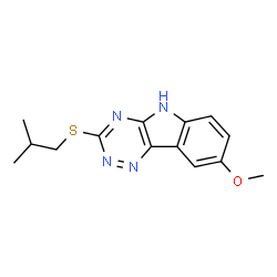 2H-1,2,4-Triazino[5,6-b]indole,8-methoxy-3-[(2-methylpropyl)thio]-(9CI) picture
