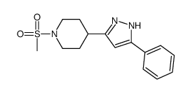 Piperidine, 1-(methylsulfonyl)-4-(5-phenyl-1H-pyrazol-3-yl)- (9CI)结构式