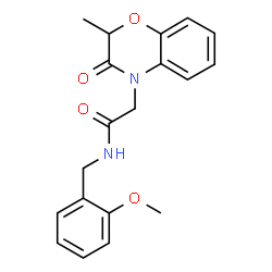 4H-1,4-Benzoxazine-4-acetamide,2,3-dihydro-N-[(2-methoxyphenyl)methyl]-2-methyl-3-oxo-(9CI) Structure