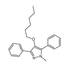 4-hexoxy-1-methyl-3,5-diphenylpyrazole Structure