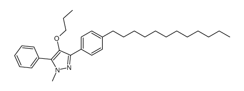 3-(4-dodecylphenyl)-1-methyl-5-phenyl-4-propoxypyrazole结构式