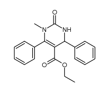 ethyl 1-methyl-4,6-diphenyl-2-oxo-1,2,3,4-tetrahydropyrimidine-5-carboxylate Structure