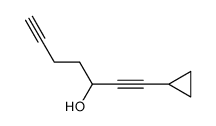 1,6-Heptadiyn-3-ol, 1-cyclopropyl- (9CI)结构式