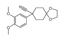 8-(3,4-dimethoxyphenyl)-1,4-dioxaspiro[4.5]decane-8-carbonitrile结构式