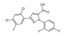 3-(2,4-DICHLORO-5-FLUOROPHENYL)-1-(2,4-DIFLUOROPHENYL)-1H-PYRAZOLE-5-CARBOXYLIC ACID结构式